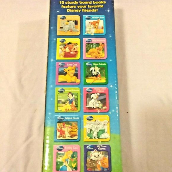 Disney Baby Animals Miniature Board Books Set of 12 with Slide Out Carrying Case - Picture 5 of 9